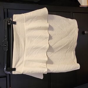 Texture Peplum Zip Back Skirt